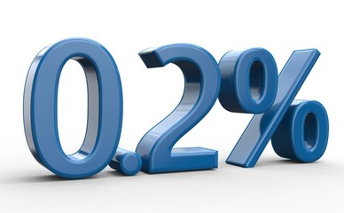 0.2 % 3d Schrift blau