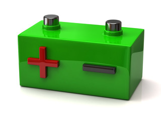 Green car battery icon