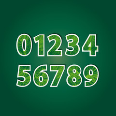 stickers with numbers from 0 to 9