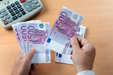 Viele Euro Geldscheine
