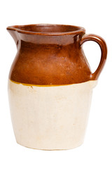 Antique Depression-era clay pitcher