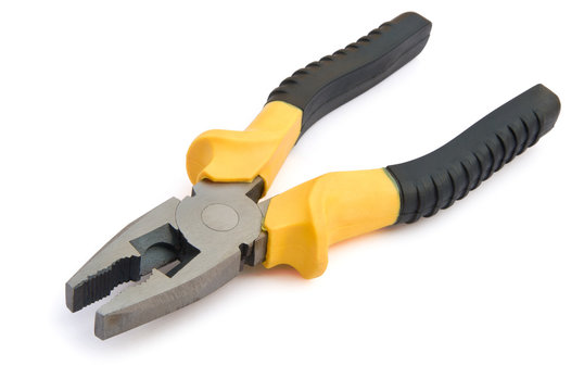 black grip piler with clipping path