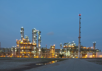 Evening sene of Chemical plant
