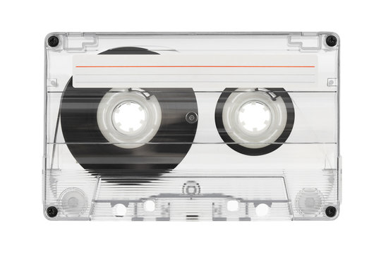 Audio cassette with label