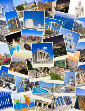 Stack of Greece travel photos