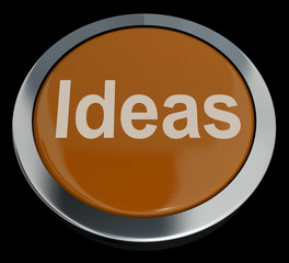 Ideas Button Showing Improvement Concepts Or Creativity