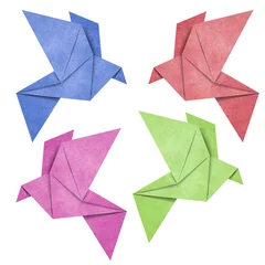 Store enrouleur occultant sans perçage Animaux géométriques Papercraft Origami Bird fabriqué à partir de papier recyclé