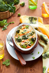 broccoli and salmon  gratin