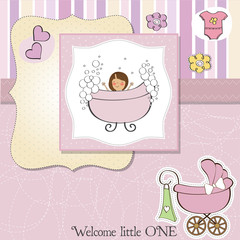 new baby girl shower card
