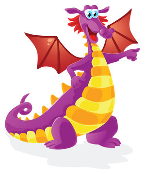 dragon cartoon character, isolated