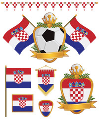 Obraz premium croatia flags