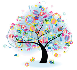 Tree of Toy (vector) --- Blend mode (no drop shadow, gaussian bl