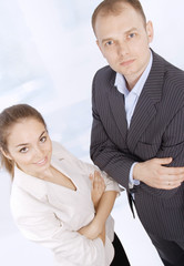 Two contemporary businesspeople