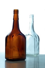 Two empty bottles