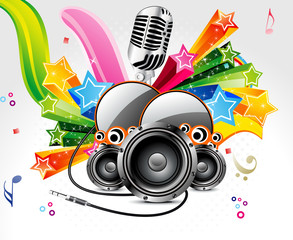 abstract musical background with sound