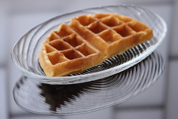 waffle on plate