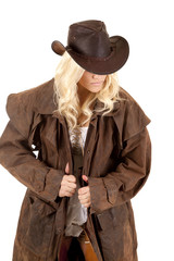 Fototapeta premium Cowgirl duster look down