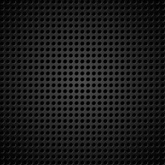 Vector illustration of a metallic background with holes