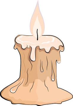 Vector illustration of cartoon candles