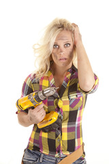 Woman drill stressed