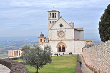 Italy. Italia, Umbria, Assisi basilica di San Francesco