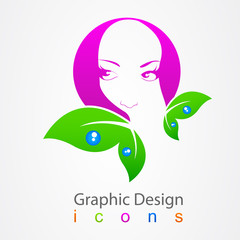 graphic design element girl.