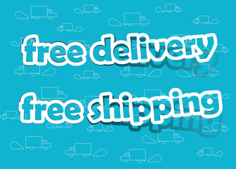 Free delivery and free shipping