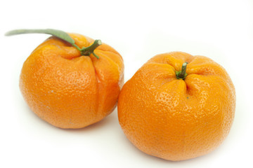 Oranges with leaves