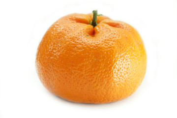 Ripe orange isolated on white background