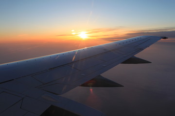 Sunrise on the plane