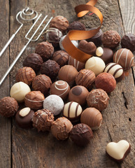 Luxury handmade chocolate bonbon assortment