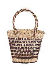Fototapeta na wymiar Wicker basket for carrying food
