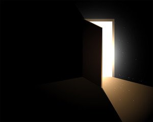 light from the open door