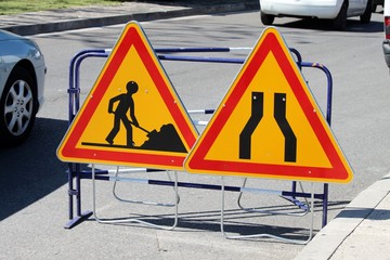 Panneaux de signalisation de chantier