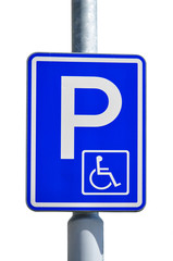 Parking space for disabled drivers