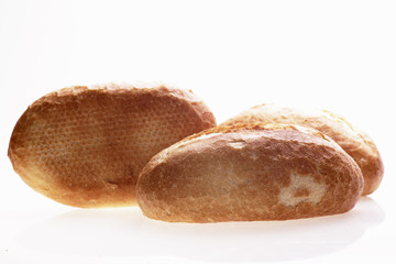 roll bread on the white background