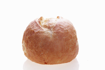 roll bread on the white background