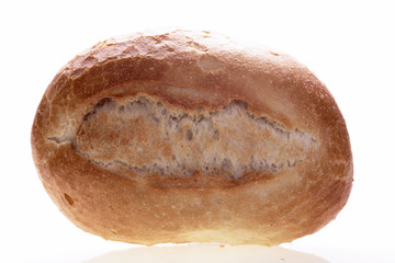 roll bread on the white background