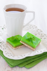 Lime mint cookie bar