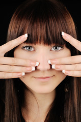 Girl with manicure