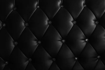 Foto op Canvas patroon en oppervlak van bankleer met kristallen knopen © stockphoto mania