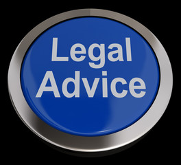 Legal Advice Button In Blue Showing Attorney Guidance