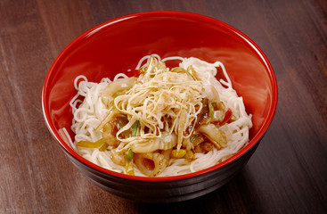 Noodles with seafood