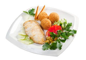 halibut with vegetable