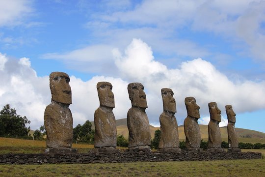 Seven Moai Platform, Easter Island, Chile