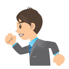 サラリーマン D 2 走る イラスト