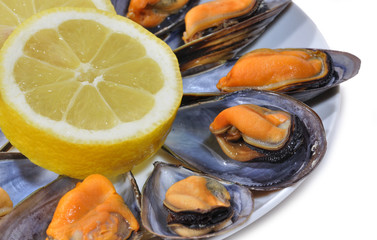 Detalle de tapa de mejillones.