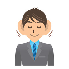 サラリーマン D 3 聞く イラスト