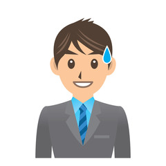 サラリーマン D 3 苦笑い イラスト