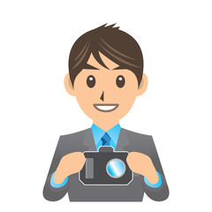 サラリーマン D IT カメラ イラスト